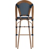 image:imageFlash Furniture Bordeaux Commercial Grade Bistro Bar Height Stool Stackable IndoorOutdoor Dining Stool 30 High BlackWhite and Natural FinishNavy  WhiteNatural Frame