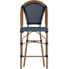 image:imageFlash Furniture Bordeaux Commercial Grade Bistro Counter Height Stool Stackable IndoorOutdoor Dining Stool 26 High Set of 2 BlackWhite amp Natural FinishNavy  WhiteNatural Frame