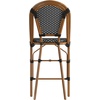 image:imageFlash Furniture Bordeaux Commercial Grade Bistro Counter Height Stool Stackable IndoorOutdoor Dining Stool 26 High Set of 2 BlackWhite amp Natural FinishBlack  WhiteNatural Frame