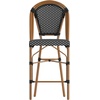 image:imageFlash Furniture Bordeaux Commercial Grade Bistro Counter Height Stool Stackable IndoorOutdoor Dining Stool 26 High Set of 2 BlackWhite amp Natural FinishBlack  WhiteNatural Frame