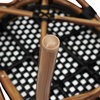 image:imageFlash Furniture Bordeaux IndoorOutdoor Commercial Bistro Stack Chair  Arms  BlackWhite PE Rattan Back and Seat  Natural Bamboo Print Metal Frame  4 PackBlack  WhiteNatural Frame