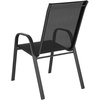 image:imageFlash Furniture Brazos Series Outdoor Stackable Patio Chairs with Flex Comfort Material Stacking Outdoor Modern Sling Patio Chairs Set of 5 BlackBlack