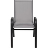 image:imageFlash Furniture Brazos Series Outdoor Stackable Patio Chairs with Flex Comfort Material Stacking Outdoor Modern Sling Patio Chairs Set of 5 BlackGrey
