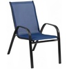 image:imageFlash Furniture Brazos Series Outdoor Stackable Patio Chairs with Flex Comfort Material Stacking Outdoor Modern Sling Patio Chairs Set of 5 BlackNavy
