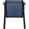 image:imageFlash Furniture Brazos Series Outdoor Stackable Patio Chairs with Flex Comfort Material Stacking Outdoor Modern Sling Patio Chairs Set of 5 BlackNavy