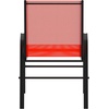 image:imageFlash Furniture Brazos Series Outdoor Stackable Patio Chairs with Flex Comfort Material Stacking Outdoor Modern Sling Patio Chairs Set of 5 BlackRed