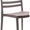 image:imageFlash Furniture Bridgeport Slat Back Patio Chair with Contoured Seat Commercial AllWeather Stacking Resin Chair UV Resistant IndoorOutdoor White Set of 2Grey