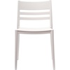 image:imageFlash Furniture Bridgeport Slat Back Patio Chair with Contoured Seat Commercial AllWeather Stacking Resin Chair UV Resistant IndoorOutdoor White Set of 2White