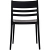 image:imageFlash Furniture Bridgeport Slat Back Patio Chair with Contoured Seat Commercial AllWeather Stacking Resin Chair UV Resistant IndoorOutdoor White Set of 2Black