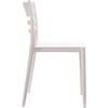 image:imageFlash Furniture Bridgeport Slat Back Patio Chair with Contoured Seat Commercial AllWeather Stacking Resin Chair UV Resistant IndoorOutdoor White Set of 2White