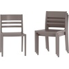 image:imageFlash Furniture Bridgeport Slat Back Patio Chair with Contoured Seat Commercial AllWeather Stacking Resin Chair UV Resistant IndoorOutdoor White Set of 2Grey