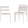 image:imageFlash Furniture Bridgeport Slat Back Patio Chair with Contoured Seat Commercial AllWeather Stacking Resin Chair UV Resistant IndoorOutdoor White Set of 2White