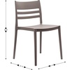 image:imageFlash Furniture Bridgeport Slat Back Patio Chair with Contoured Seat Commercial AllWeather Stacking Resin Chair UV Resistant IndoorOutdoor White Set of 2Grey