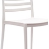 image:imageFlash Furniture Bridgeport Slat Back Patio Chair with Contoured Seat Commercial AllWeather Stacking Resin Chair UV Resistant IndoorOutdoor White Set of 2White