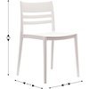 image:imageFlash Furniture Bridgeport Slat Back Patio Chair with Contoured Seat Commercial AllWeather Stacking Resin Chair UV Resistant IndoorOutdoor White Set of 2White