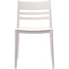 image:imageFlash Furniture Bridgeport Slat Back Patio Chair with Contoured Seat Commercial AllWeather Stacking Resin Chair UV Resistant IndoorOutdoor White Set of 2White