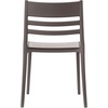 image:imageFlash Furniture Bridgeport Slat Back Patio Chair with Contoured Seat Commercial AllWeather Stacking Resin Chair UV Resistant IndoorOutdoor White Set of 2Grey
