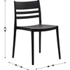 image:imageFlash Furniture Bridgeport Slat Back Patio Chair with Contoured Seat Commercial AllWeather Stacking Resin Chair UV Resistant IndoorOutdoor White Set of 2Black