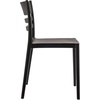 image:imageFlash Furniture Bridgeport Slat Back Patio Chair with Contoured Seat Commercial AllWeather Stacking Resin Chair UV Resistant IndoorOutdoor White Set of 2Black