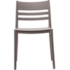 image:imageFlash Furniture Bridgeport Slat Back Patio Chair with Contoured Seat Commercial AllWeather Stacking Resin Chair UV Resistant IndoorOutdoor White Set of 2Grey