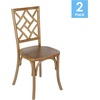 image:imageFlash Furniture Brooklyn Commercial Solid Wood Dining Chair Stackable Design Intricate Back Detail Mortise and Tenon 350 lbs Static Weight Capacity PecanPecan