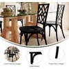 image:imageFlash Furniture Brooklyn Commercial Solid Wood Dining Chair Stackable Design Intricate Back Detail Mortise and Tenon 350 lbs Static Weight Capacity PecanBlack