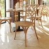 image:imageFlash Furniture Brooklyn Commercial Solid Wood Dining Chair Stackable Design Intricate Back Detail Mortise and Tenon 350 lbs Static Weight Capacity PecanPecan