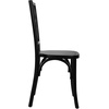 image:imageFlash Furniture Brooklyn Commercial Solid Wood Dining Chair Stackable Design Intricate Back Detail Mortise and Tenon 350 lbs Static Weight Capacity PecanBlack
