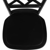 image:imageFlash Furniture Brooklyn Commercial Solid Wood Dining Chair Stackable Design Intricate Back Detail Mortise and Tenon 350 lbs Static Weight Capacity PecanBlack