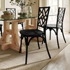image:imageFlash Furniture Brooklyn Commercial Solid Wood Dining Chair Stackable Design Intricate Back Detail Mortise and Tenon 350 lbs Static Weight Capacity PecanBlack