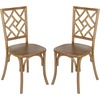 image:imageFlash Furniture Brooklyn Commercial Solid Wood Dining Chair Stackable Design Intricate Back Detail Mortise and Tenon 350 lbs Static Weight Capacity PecanPecan