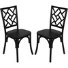 image:imageFlash Furniture Brooklyn Commercial Solid Wood Dining Chair Stackable Design Intricate Back Detail Mortise and Tenon 350 lbs Static Weight Capacity PecanBlack