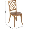 image:imageFlash Furniture Brooklyn Commercial Solid Wood Dining Chair Stackable Design Intricate Back Detail Mortise and Tenon 350 lbs Static Weight Capacity PecanPecan