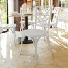 image:imageFlash Furniture Brooklyn Commercial Solid Wood Dining Chair Stackable Design Intricate Back Detail Mortise and Tenon 350 lbs Static Weight Capacity PecanWhite