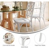 image:imageFlash Furniture Brooklyn Commercial Solid Wood Dining Chair Stackable Design Intricate Back Detail Mortise and Tenon 350 lbs Static Weight Capacity PecanWhite