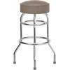 image:imageFlash Furniture Bruno 2 Pack Double Ring Chrome Barstool with Black SeatBeige