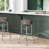 image:imageFlash Furniture Bruno 2 Pack Double Ring Chrome Barstool with Black SeatBeige