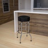 image:imageFlash Furniture Bruno 2 Pack Double Ring Chrome Barstool with Black SeatBlack