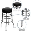 image:imageFlash Furniture Bruno 2 Pack Double Ring Chrome Barstool with Black SeatBlack
