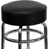 image:imageFlash Furniture Bruno 2 Pack Double Ring Chrome Barstool with Black SeatBlack