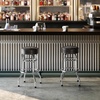 image:imageFlash Furniture Bruno 2 Pack Double Ring Chrome Barstool with Black SeatDark Brown