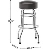 image:imageFlash Furniture Bruno 2 Pack Double Ring Chrome Barstool with Black SeatDark Brown
