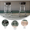 image:imageFlash Furniture Bruno 2 Pack Double Ring Chrome Barstool with Black SeatDark Brown