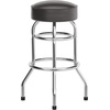 image:imageFlash Furniture Bruno 2 Pack Double Ring Chrome Barstool with Black SeatDark Brown