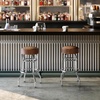 image:imageFlash Furniture Bruno 2 Pack Double Ring Chrome Barstool with Black SeatWeathered Brown