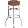 image:imageFlash Furniture Bruno 2 Pack Double Ring Chrome Barstool with Black SeatWeathered Brown