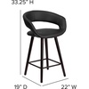 image:imageFlash Furniture Brynn Series 24 High Contemporary Cappuccino Wood Counter Height Stool in Black VinylBlack