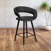 image:imageFlash Furniture Brynn Series 24 High Contemporary Cappuccino Wood Counter Height Stool in Black VinylBlack