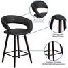 image:imageFlash Furniture Brynn Series 24 High Contemporary Cappuccino Wood Counter Height Stool in Black VinylBlack