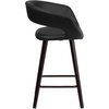 image:imageFlash Furniture Brynn Series 24 High Contemporary Cappuccino Wood Counter Height Stool in Black VinylBlack